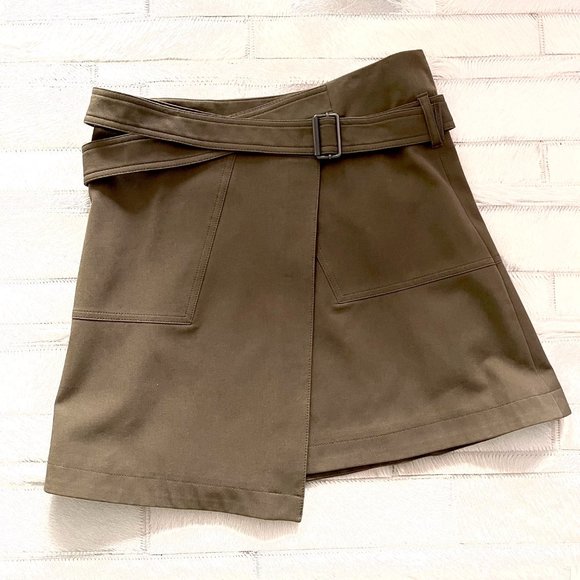 Belstaff Khaki Ryder Wrap Mini Skirt - Picture 3 of 9